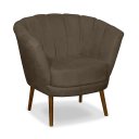 Ver imagem 4 de Kit 02 Poltrona Pétala Flor Decorativa Suede Marrom