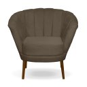 Ver imagem 2 de Kit 02 Poltrona Pétala Flor Decorativa Suede Marrom
