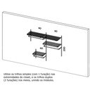 Ver imagem 2 de Roupeiro aramado quarto pequeno closet feminino solteiro 1,90 PT