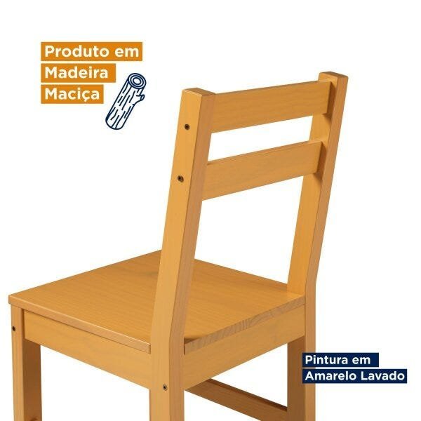 Kit 2 Cadeiras de Madeira Maciça Mandacaru Cabecasa Madeiramadeira - 6