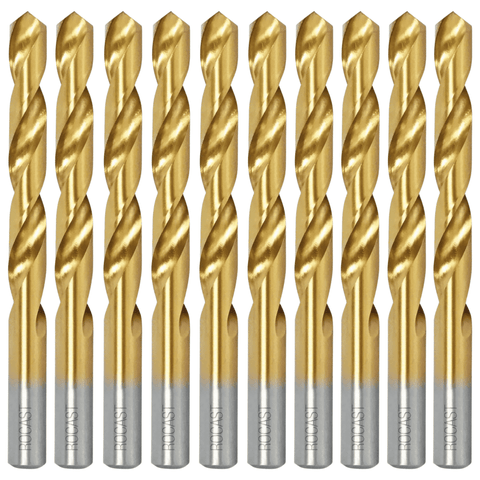 Broca Helicoidal Haste Paralela com Titânio Hss-tin - 3,50 Mm - 10 Unid. - 137,0006 - Rocast