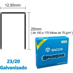 Grampo Para Grampeador 23/20 Aco 1000 Grampos - 2