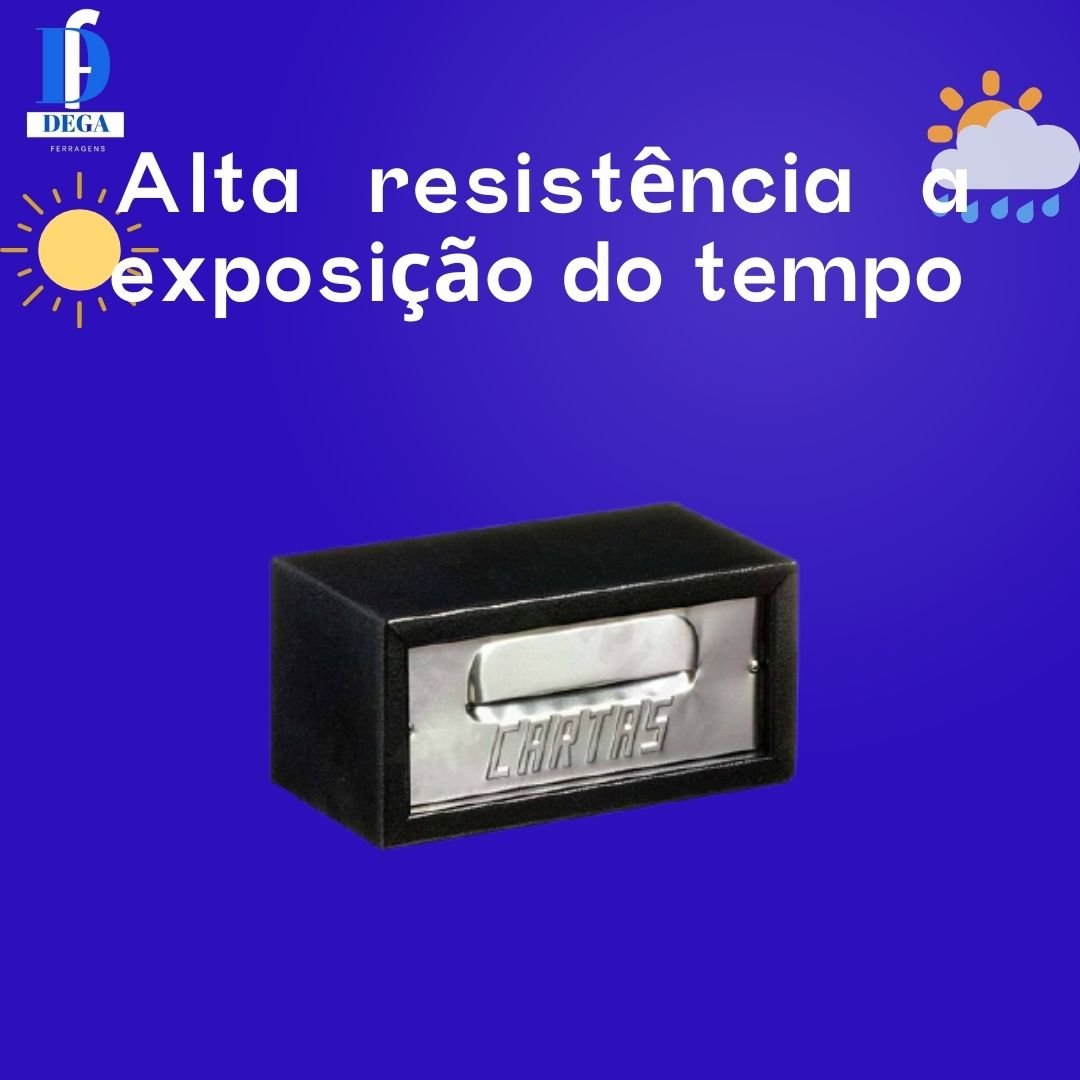 Caixa Correio Carta Embutir Muro Preta +3 Números Pl Colonial - 4