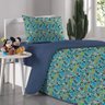Edredom Solteiro Portallar Mickey Love NY Malha Azul Jeans - 1