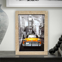 Ver imagem 1 de Porta Retrato 15x21 com Vidro Moldura Bege Marmorizado Luxo