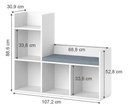 Ver imagem 3 de Organizador com Assento Drake 100% Mdf (brinquedos Livros)