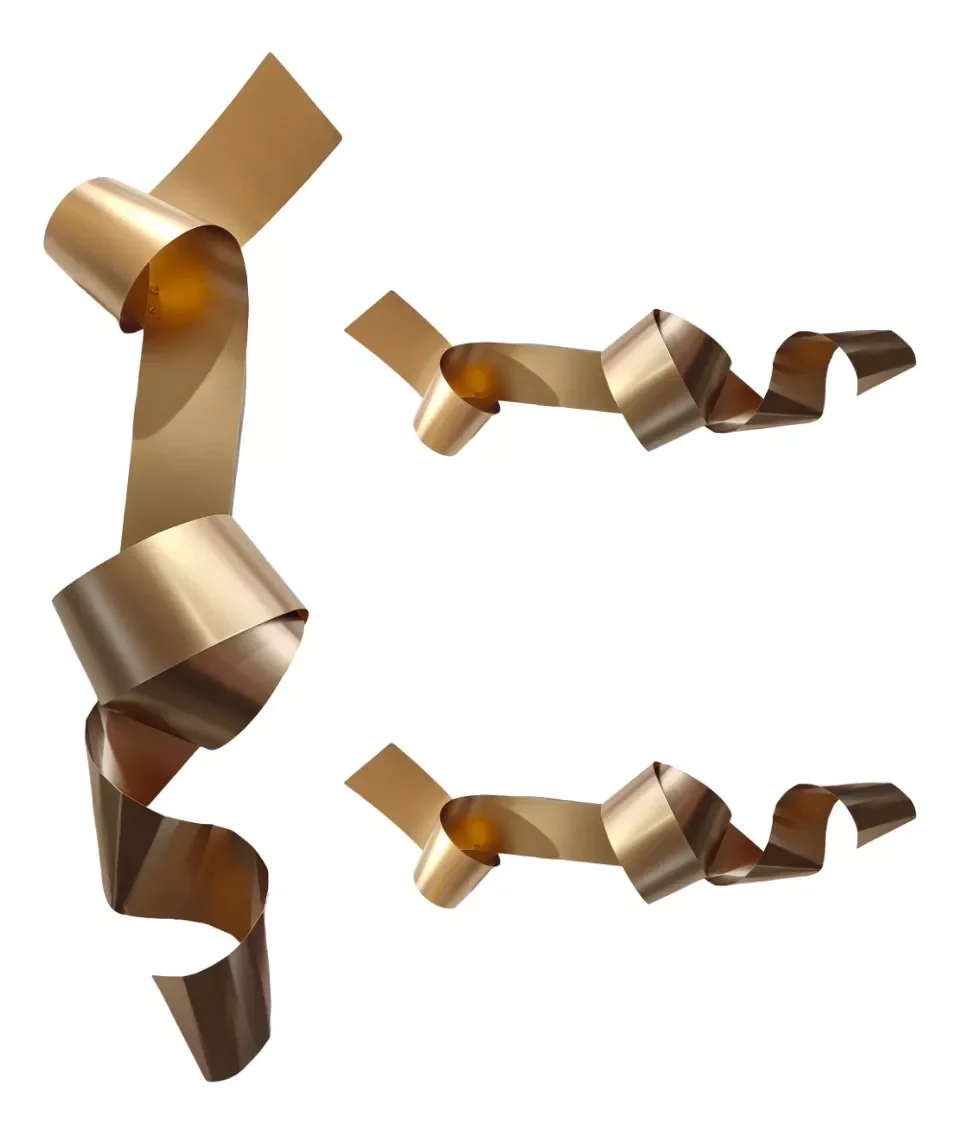 Escultura Parede de Metal Decoração Sala Quarto Escritório Dourado - 1