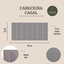 Ver imagem 2 de Cabeceira Casal Modulada Reta Cama Box
