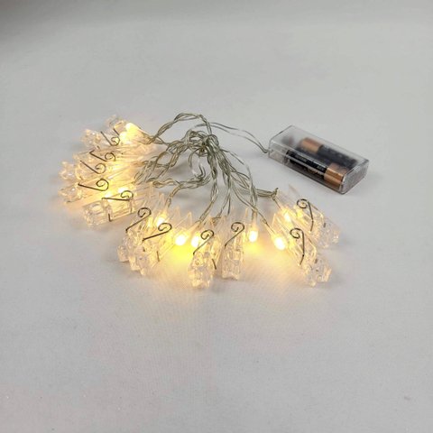 Varal de LED com Pregador Pisca 12 Leds 2 Metros para Foto