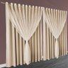cortina blackout sala e quarto 6,00 x 2,80 voal Miami palha - 1