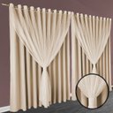 Ver imagem 2 de cortina blackout sala e quarto 6,00 x 2,80 voal Miami palha