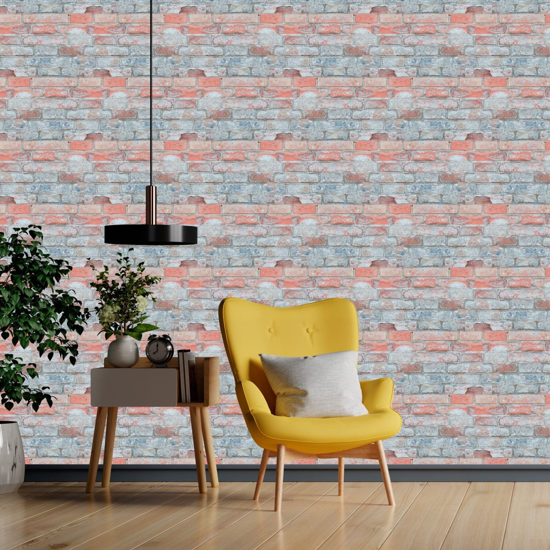 Papel de Parede Adesivo Tijolinho à vista Decor  14 - 1