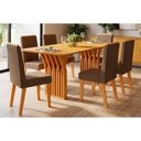 Ver imagem 1 de Mesa Sala Jantar Yara + 6 Cadeiras Nara Cedro DJ Móveis