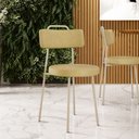 Ver imagem 2 de Kit 04 Cadeiras Decorativas Estofada Sala Jantar Barcelona Arena L02 Couríssimo Fendi - Lyam