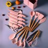 Kit Utensílios de Cozinha Rosa Jogo Completo com 19 Peças - 6