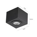Ver imagem 3 de Luminária Plafon Sobrepor Preto 13x10,5cm Bivolt Dital