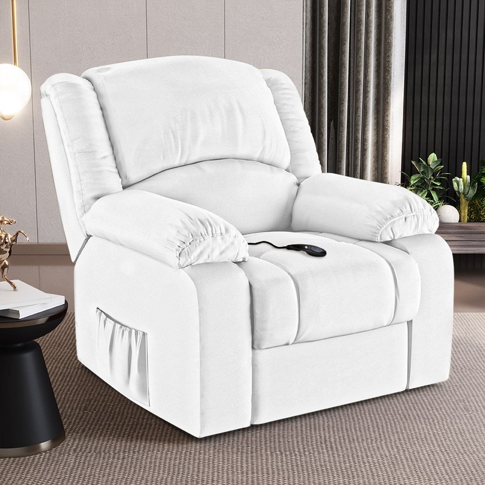 Poltrona Decorativa Base Fixa Galáxia com Almofadas Boucle Off White G45 -  Gran Belo Gran Belo GranBelo