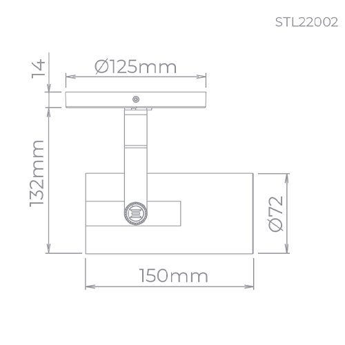 SPOT PARA TRILHO FLOW PAR20 COM CANOPLA STELLA - 2