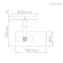 Ver imagem 2 de SPOT PARA TRILHO FLOW PAR20 COM CANOPLA STELLA