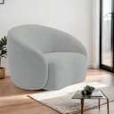 Ver imagem 2 de Poltrona Orgânica Luxo Recepção Amore Bouclé - Doce Sonho Móveis