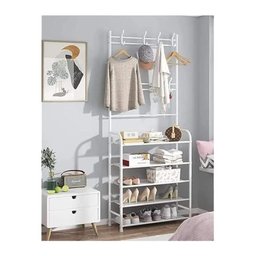Guarda Roupa Organizador Arara 5 Prateleiras Cabideiro Rack Sapateira Bolsa Brinquedos Sapatos - 6