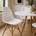 Ver imagem 4 de Conjunto Mesa de Jantar Redonda 70cm 4 Cadeiras Charles Eames Eiffel - Branco