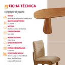 Ver imagem 6 de Sala de Jantar Mesa Noronha 220cm Tampo Laminado Barril com 8 Cadeiras Bella