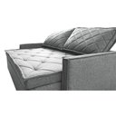 Ver imagem 4 de Sofá Sem Caixa Retrátil e Reclinável 1,85m Cama inBox Loft Linho Cinza Claro