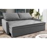 Sofá Sem Caixa Retrátil e Reclinável 1,85m Cama inBox Loft Linho Cinza Claro - 1