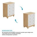 Ver imagem 6 de Cômoda Infantil Júnior New 4 Gavetas 100% MDF Branco Brilho/Amêndoa - Móveis Peroba