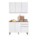 Ver imagem 1 de Armário de Cozinha Compacto 6 Portas 2 Gavetas 100% MDF Clara