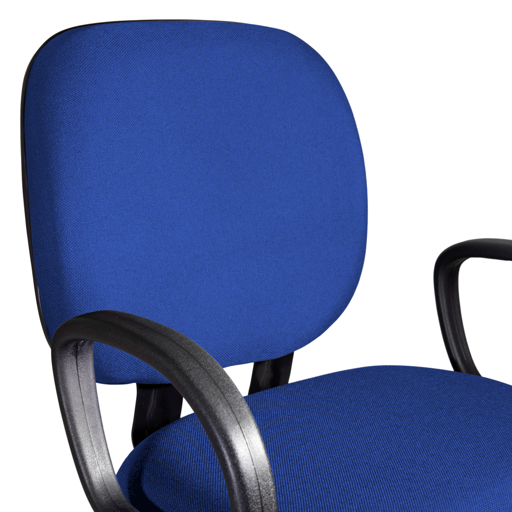 Cadeira Escritório Obeso Plus Size Giratória Tecido Azul - 4