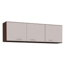 Ver imagem 1 de Armário Aéreo para Cozinha 3 Portas 120 Cm Chocolate Off White– Poquema