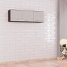 Armário Aéreo para Cozinha 3 Portas 120 Cm Chocolate Off White– Poquema - 3