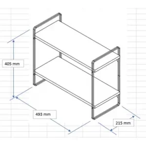 Nicho Prateleira Dupla 20 Cm X 49 Cm - Luxo Branca C/suporte Branco - 5