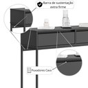 Ver imagem 6 de Aparador Buffet Industrial 2 Gavetas MDF-MDP 110cm Preto Mais de Casa