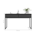 Ver imagem 3 de Aparador Buffet Industrial 2 Gavetas MDF-MDP 110cm Preto Mais de Casa