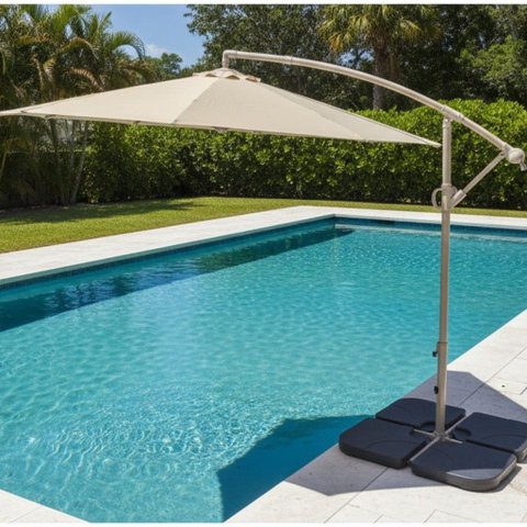 Ombrelone Base Lateral em Aluminio com Proteção 50UV Tahiti Fratini