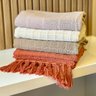 Manta para Sofa ou Peseira Algodao Diversas Cores 1.80x1.20m - Rosê - 2