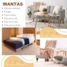 Manta para Sofa ou Peseira Algodao Diversas Cores 1.80x1.20m - Rosê - 3