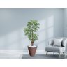 Planta Artificial Árvore Palmeira Phoenix 1,77m kit + Vaso Redondo D. Grafiato Marrom 40cm - 2