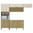 Ver imagem 1 de Armário de Cozinha 5 Peças Urban04 Balcão sem Tampo 120cm K02 Freijó/Vanilla - Mpozenato