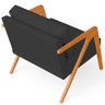 Kit 4 Poltronas Decorativa para Sala Estar Pietra Estrutura de Madeira L02 Suede Preto - Lyam - 8