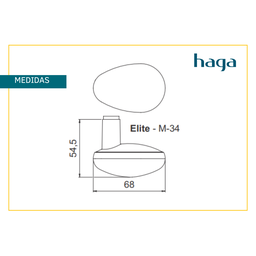 Jogo de Maçaneta Haga- Elite - M34 - Cra - 0485b - 2