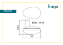 Ver imagem 2 de Jogo de Maçaneta Haga- Elite - M34 - Cra - 0485b
