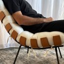 Ver imagem 2 de Cadeira Costela Linho Confortável Moderna para Sala