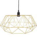 Ver imagem 4 de Pendente Aramado Estádio Grande Cabo 2M Luminária Lustre Teto Moderno Retrô Vintage Dourado Agp Ilum