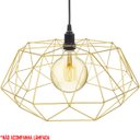 Ver imagem 3 de Pendente Aramado Estádio Grande Cabo 2M Luminária Lustre Teto Moderno Retrô Vintage Dourado Agp Ilum