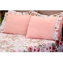 Ver imagem 2 de Kit Colcha Cobre Leito 3 Peças Casal Queen Size Estampado Enxoval Rose