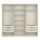 Ver imagem 4 de Guarda Roupa Casal Bend 3 Portas Correr 6 Gavetas MDF Luna Casa Lar Shop
